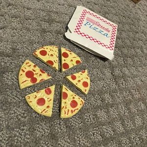 18" doll 6 piece pizza and box